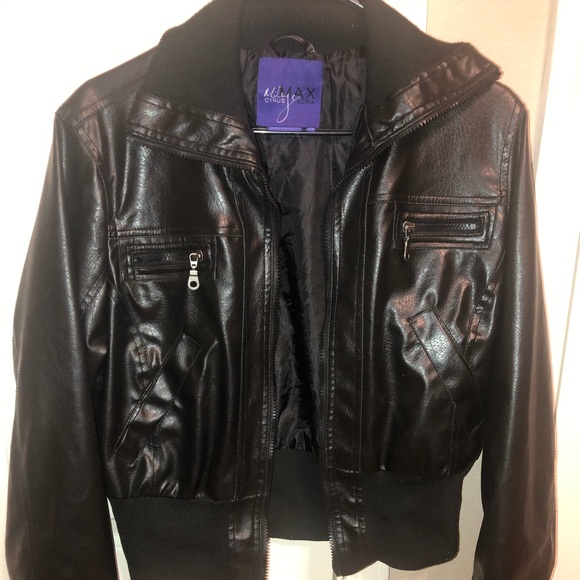 Miley Cyrus Leather Jacket - Picture 1 of 2